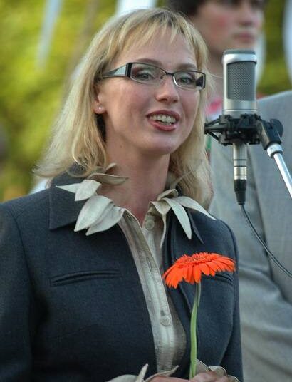 Aktorė Dalia Michelevičiūtė dalyvavo ir 2005 metų miesto šventės renginiuose