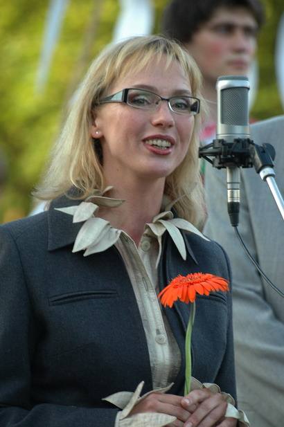Aktorė Dalia Michelevičiūtė dalyvavo ir 2005 metų miesto šventės renginiuose