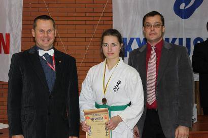 Agnė Šližytė ir jos treneriai Eugenijus ir Egidijus Šilaikos