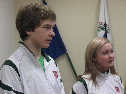 Slidininkai Kristina Kazlauskaitė ir Jaunius Drūsys išvyko į olimpinį festivalį. Vidmanto ŠMIGELSKO nuotr.