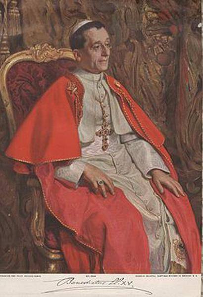 Prieš 95 metus popiežius Benediktas XV pagerbė lietuvius