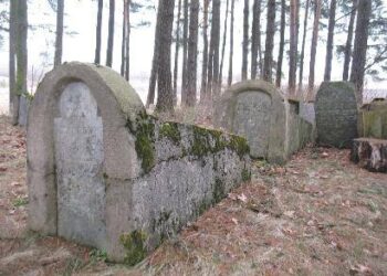 Įspūdingi Troškūnų žydų kapinių paminklai.