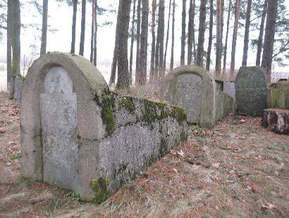 Įspūdingi Troškūnų žydų kapinių paminklai.
