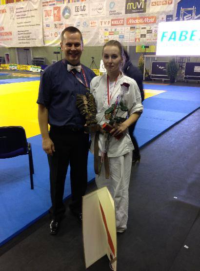 Europos čempionato prizininkė Ugnė Vertelytė ir jos treneris Eugenijus Šilaika