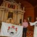 Atkurtą garsiosios Giedraičių giminės vėliavą pašventino Svėdasų Šv. Arkangelo Mykolo parapijos klebonas kun. Vydas Juškėnas