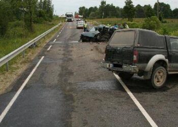 Šioje avarijoje žuvo žmogus. Utenos policijos komisariato nuotrauka