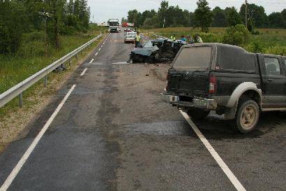 Šioje avarijoje žuvo žmogus. Utenos policijos komisariato nuotrauka