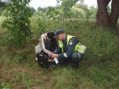 Policijos pareigūnas Gailei Kaunietytei nustatė 1,56 promilės girtumą. Autoriaus nuotr.