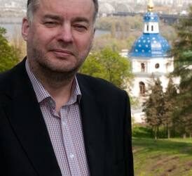 Anykštėnas istorikas ir verslininkas V. Strolia pritapo Kijeve. Jo asmeninio albumo nuotrauka.