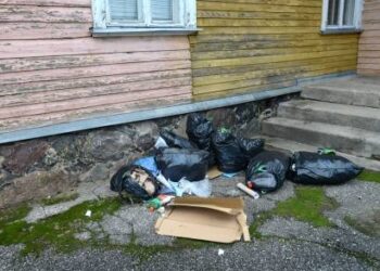 Vandalams užkliuvo šiukšlės. Autoriaus nuotr.