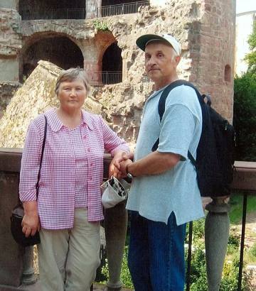 Mokslininkė Valerija Bražėnienė, su vyru Gediminu 2003 m. keliavusi po Vokietiją. Bražėnų šeimos albumo nuotrauka.