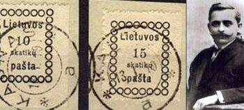 Spaustuvininkas Martynas Kukta ir jo išleisti pirmieji lietuviški pašto ženklai.