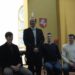 Anykštėnai olimpiečiai Vytautas Strolia, Giedrius Titenis ir Sergejus Jovaiša bei V.Strolios pirmasis treneris Algis Drusys. Vidmanto ŠMIGELSKO nuotr.
