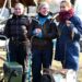 Su patyrusiais žvejais ant Rubikių ežero ledo rungėsi „Trys akleikos“ Gerda Pilkauskaitė, Kristina Rudokaitė ir Agnė Tveritnevaitė.