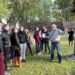 |Pirmaklasiai gimnazistai krašto pažinimo kursą pradėjo Vaižganto gimtajame krašte: Maleišiuose, Kunigiškiuose ir Svėdasuose.