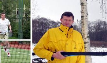 Krepšininkas S. Jovaiša – universalus sportininkas: vasarą – dar ir tenisininkas, o žiemą – slidininkas. T. Kontrimavičiaus nuotraukos.