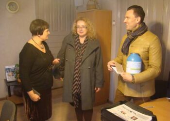 Svečius iš savivaldybės pasitiko "Anykštos" vyriausioji redaktorė Gražina Šmigelskienė.