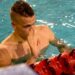 Panevėžio „Žemynos“ plaukikas Danas Rapšys Anykščių baseine vakar pagerino 400 metrų plaukimo laisvu stiliumi rekordą.   Autoriaus nuotr.