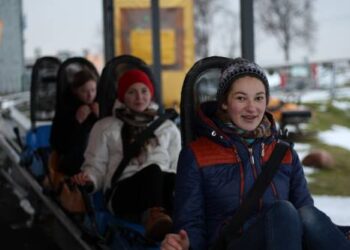 Atšalus orams rogutėmis skrieti - vėsoka, tačiau žiemą prie jų nebūna eilių. Brigitos RAMANAUSKAITĖS nuotr.