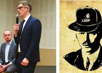 Pranešimus apie signatarą Steponą Kairį skaitė Vilniaus universiteto dėstytojai - istorikas Norbertas Černiauskas ir politologas Liutauras Gudžinskas.