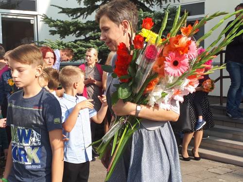 Spalvingas mokslo metų pradžios rytmetis... Autorės nuotr.
