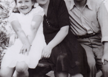 Stepas Zobarskas su dukra Nijole ir žmona Matilda apie 1949 metus, kai šeima apsigyveno Jungtinėse Amerikos Valstijose.