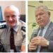Anykščių rajono policijos komisariato viršininkas Jonas Cicėnas (kairėje) sakė, kad Anykščių rajono meras Kęstutis Tubis negali nurodinėti policininkams.