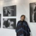 Menininkė Vilija Visockienė prie savo darbų. Art Vilnius 23 - Laumių serija.