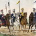 1-asis Kongresinės Lenkijos ulonų pulkas, 1830–1831 metų sukilimo metu.  Dailininkas K. Kozłowski, 1886.