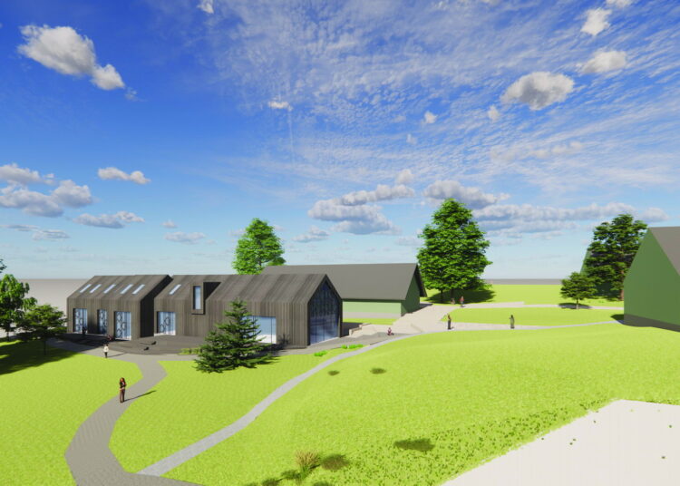 Planuojamo statyti statinio vizualizacija. Architektė Vytenė Jokimčienė.